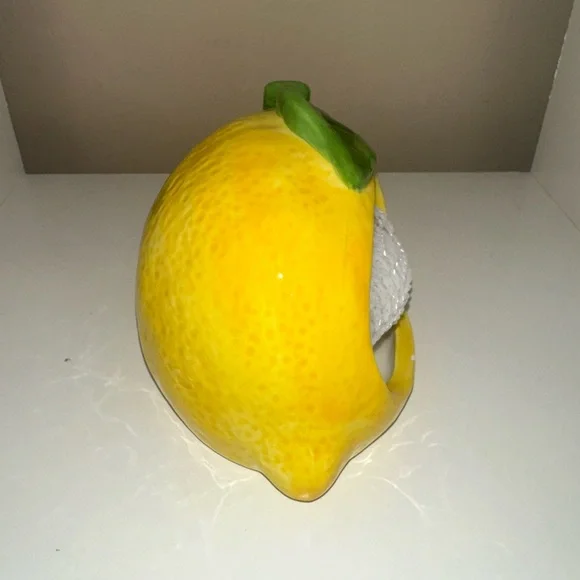 Ceramic Lemon Shape Sponge Holder for Kitchen Sink, Compact Sink Caddy - Picture 5 of 6
